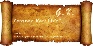 Gantner Kamilló névjegykártya